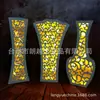 Iluminação LED Personalizada, Iluminação Criativa para Pendurar na Parede da Casa, Iluminação com Escultura em Placa de Fibra de Madeira de Densidade, Luz Noturna para Casa