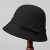 Gorro de pescador de lana estilo Hepburn para mujer, estilo francés, retro, para otoño e invierno, cálido, para madre, pequeño, estilo Chanel, para hija.
