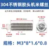 En Stock Tornillos de Acero Inoxidable 304 con Cabeza de Plástico, Tornillos para Máquina Amortiguadora, Tornillos de Cabeza de Plástico, Tornillos de Fijación con Cabeza de Nylon
