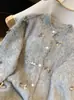 Cárdigan Suéter Estilo Japonés y Coreano con Lazo Gris Otoño Invierno Nuevo Elegante de Gama Alta Top para Mujer Ins