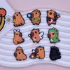 Serie Capibara Accesorios Planos Funda para Teléfono Móvil Broche Accesorios para el Cabello Accesorios para Joyería DIY Parche Suave de PVC de Dibujos Animados