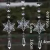 Fio de Contas Octogonais de Cristal Imitação com Pingente, Pingente de Lâmpada Diamante Transparente, Decoração de Mesa de Casamento, Ornamento Suspenso, Acessórios de Iluminação