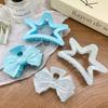 Clip de Garra de Moño Estrella de Mar de Gelatina Verano Clip de Tiburón Acrílico Agarre para Cabello Accesorios para Cabello Grandes Verano Azul Recién Llegado