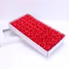 Cabeças de Flores de Rosa de Sabão de Três Camadas Atacado com Base, Cabeças Grandes de Flores de Sabão, Materiais de Flores Artificiais de Rosa de 3 Camadas