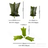 Folhas Octogonais Simuladas, Folhas de Planta Verde Simuladas de Três Pontas, Acessórios de Folha Simulada para DIY, Folhas Artificiais de Planta Verde