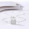 Collar de plata de ley con colgante de letra H en inglés con diamantes para mujer, diseño de nicho de moda japonesa y coreana, cadena de clavícula con sentido