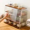 Caja de Almacenamiento de Escritorio Acrílica Estante para Guardar Tazas Mesa de Cocina Vaso para Agua Juego de Té Estante para Almacenar Vajilla Gabinete de Almacenamiento