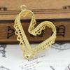 Joias DIY ouro real 24k cocar de noiva grampo de cabelo material de cobre colar brinco renda amor pingente de borla A715