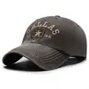 Gorra de Béisbol Retro Lavada con Tela Recubierta, Visera Rígida, Bordado Estéreo, Sombrero para el Sol Transfronterizo para Hombres