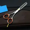 Tijeras de Peluquería Personalizadas Marca Ji de 5 pulgadas, Tijeras para Cortar el Cabello, Tijeras Planas, Tijeras para Flequillo, Tijeras Entresacadoras