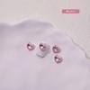 Menina rosa nail art pontiagudo em forma de diamante nail acessórios super flash multi-facetado cristal vidro diamante joias atacado