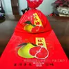 Saco de Embalagem para Toranja, Saco de Embalagem para Pomelo Mel, Sacola de Mão para Presente de Pomelo Vermelho com Três Corações, Sacola de Mão, Sacola de Mão para Conservação de Frutas