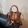 Bolso de Mano Tipo Cubo Simple Casual de Moda Nicho para Mujer 2025 Nuevo Bolso de Hombro Retro Bolso Cruzado Casual