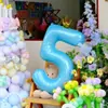 Globos Azules con Números de 40 pulgadas Empacados Individualmente Accesorios para Fotos de Fiesta Infantil Decoración de Cumpleaños Diseño de Escena