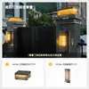Luminária de coluna solar para exterior, à prova d'água, para jardim, porta ou quintal fechado.