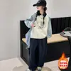 Sudadera Polo para Niña Primavera y Otoño 2025 Nuevo Estilo Moda Infantil Casual Traje de Manga Larga para Niñas