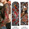 Adesivos de Tatuagem Coloridos Estilo Tradicional à Prova d'Água de Longa Duração para Braço Inteiro para Homens e Mulheres com Designs Como Dragão, Hannya, Koi, Flores e Gueixa