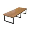Mesa europea de madera maciza, mesa grande, mesa de conferencias, mesa de negociación rectangular, escritorio simple, mesa de centro moderna.