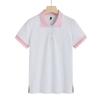 Moda Coreana Primavera/Verano 2026 Camisa Básica Cuello Camisero Rojo Algodón, Crujiente y Versátil, Camiseta de Manga Corta Cómoda para Mujer 6903