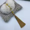 Abanico Xiangfei de 12 cm con Borla Verde, Abanico de Borla de Mariposa con Borlas Colgantes, Accesorio de Ropa Han de Estilo Antiguo, Sobre de Cheongsam de Estilo Étnico