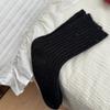 Otoño e invierno nuevos calcetines gruesos de cachemira con hilo punteado, calcetines de tubo para mujer, cálidos, suaves, cerosos, de doble aguja, de línea gruesa, tipo calcetín de felpa