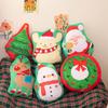 Almohada de Navidad decoración navideña almohada de alce de dibujos animados para árbol de Navidad cojín de Papá Noel para sofá de sala de estar venta al por mayor