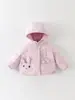 Elegante Chaqueta de Plumas Otoño e Invierno para Niñas, Nueva Linda Chaqueta de Plumas Cálida con Capucha para Bebés Niñas para Salidas de Invierno