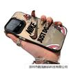Adecuado para Funda de Teléfono Móvil Nike Painted Apple 16Promax Iphone15 Creativa 13 Elegante 12 Color Plata Carcasa Dura 11