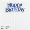 Nuevo Paquete de Pastel Edición Simple Color Macarrón Enchufe Feliz Cumpleaños Decoración para Hornear Cumpleaños Suministros
