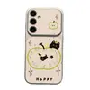 Adecuado para Samsung S26 Reloj Fruta Verde Funda de Teléfono Premium S24 Ultra Ventana Grande S25 Ultra Piel de Cordero