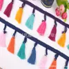 Al por mayor 7.3cm Adorno de Encaje en Forma de Escoba de Colores para Accesorios de Ropa, Decoración de Escenario, Encaje con Flecos, Adorno de Flecos para Cortinas
