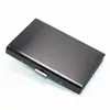 Portatarjetas de Acero Inoxidable, Caja de Tarjetas Compacta de Metal de Alta Gama para Hombres y Mujeres, Ultradelgada, Antidesmagnetización, Portatarjetas Bancarias Antirrobo, Portatarjetas