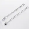 Cadena de extensión con forma de corazón, estrella de cinco puntas, gota de agua, tulipán, flor, con retención de color de 18 quilates, para pulsera y collar.