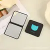 Espelho de maquiagem dobrável com logotipo personalizável, espelho portátil de dupla face, espelho dobrável fofo, espelho de mão, mini espelho para estudantes retocarem a maquiagem