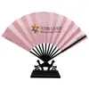 Abanico Plegable Personalizado Abanico de Bambú Japonés Abanico de Promoción Publicitaria Abanico con Impresión a Doble Cara Abanico de Murciélago Abanico de Papel de Diez Varillas Personalizado