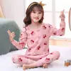 Conjunto de Roupas de Outono para Crianças, Algodão Puro, Conjunto de Roupa Íntima Térmica para Meninos, Pijama de Inverno para Crianças, Blusas e Calças Térmicas para Meninas