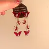 ¡Tan hermoso! Pendientes de Cascada con Borla Azul, Estilo Nuevo que Realza el Blanco, Pendientes Dulces y Exagerados para Mujer