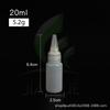 Frasco de nariz pontiagudo translúcido Spot de 10 ml Frasco de tinta pigmentada PE de 20 ml Frasco de espremer Corpo de frasco macio de 30 ml Frasco selado