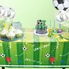 Mantel Desechable con Temática de Fútbol para Decoración de Fiesta del Mundial, Mantel Impermeable de Plástico Engrosado para Montaje de Fiesta de Cumpleaños