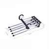 Cabide de Calças Multicamadas de Aço Inoxidável Cabide Telescópico Dobrável Multifuncional para Roupas Calças Cabide Mágico Secador de Roupas Doméstico