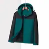 Chaqueta de Trabajo Impermeable a Prueba de Viento para Exteriores Personalizada Tres en Uno con Logo Impreso Bordado de Bloques de Color de Alta Calidad