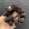 Coletero de encaje de vellón coral con perlas glutinosas suaves para mujer, para otoño e invierno, con lazo elástico, estilo coreano, resistente