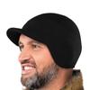 Chapéu de outono e inverno para atividades ao ar livre com aba curta, à prova de frio, proteção para as orelhas, boné tipo pullover quente e à prova de vento para pesca, montanhismo, capacete para motociclismo