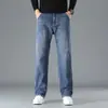 Jeans Primavera/Verano 2025 para Hombre Gama Alta Holgados Pierna Recta Tallas Grandes Casuales Negocios Estirables Pantalones de Papá