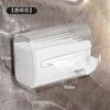 Caixa de lenços com padrão de geleira espessa, de aparência sofisticada, sem furos, para montagem na parede, caixa de lenços de papel para banheiro