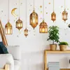 Comércio Exterior Oriente Médio Lustre Dourado Lua Estrelas Quarto Entrada Decoração de Casa Adesivos de Parede Autoadesivo Atacado Transfronteiriço