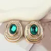 Brincos Versáteis Estilosos com Temperamento Único, Studs de Vidro Super Bonitos e Elegantes, Moda Francesa Retrô Transfronteiriça Europeia e Americana
