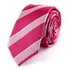 Corbata de Seda para Hombre Hecha a Mano de Fábrica Edición Estrecha de 5 cm Corbata de Poliéster Jacquard Rayada Profesional para Vestir Entrevista OEM