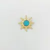 Broche de Girassol de Liga de Metal Retrô Elegante e Simples Versátil Pin para Blazer de Terno Francês Broche Anti-Exposição Transfronteiriço