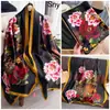Bufanda Nueva de Seda Simulada, Bufanda Larga de Brocado, Moda Primavera y Otoño, Versátil Chal de Protección Solar de Verano, Turbante